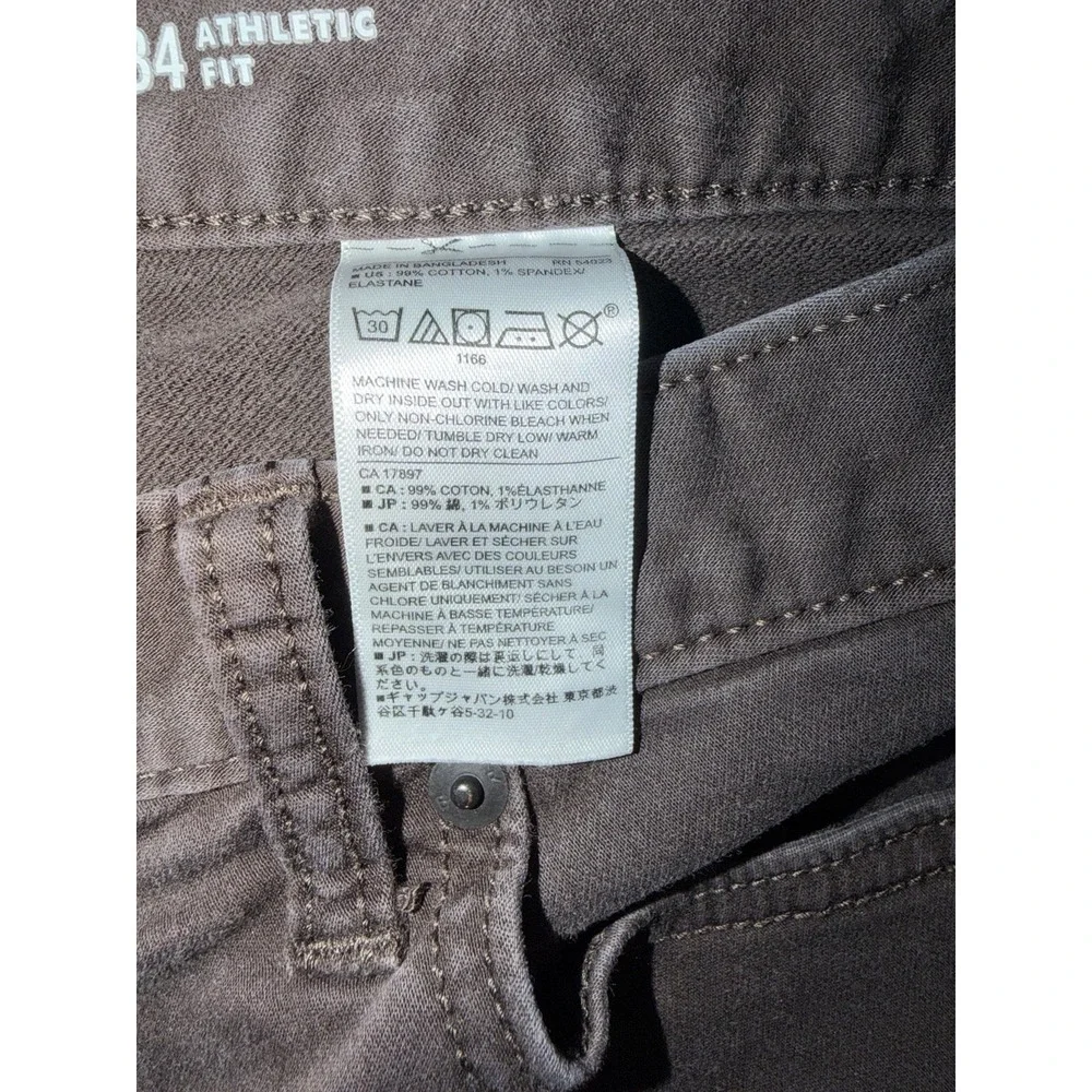 Banana Republic Travel Jean Athletic Fit Cabin Brown Stretch 34W 34L